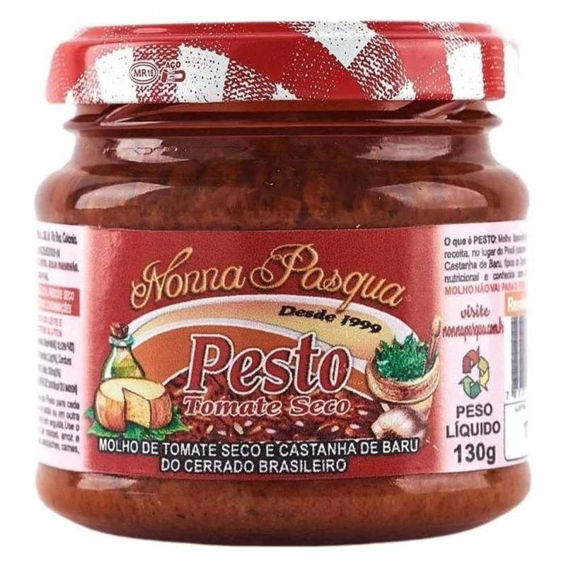 Molho Pesto de Tomate Seco e Castanha de Baru Nonna Pasqua 130g