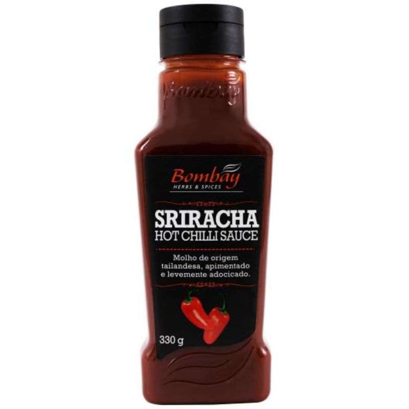 Molho de Pimenta Bombay Sriracha Hot Chilli Sauce Frasco 330g