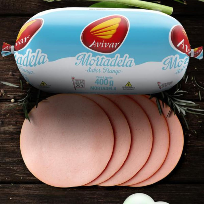 Mortadela de Frango Avivar Pacote 400g