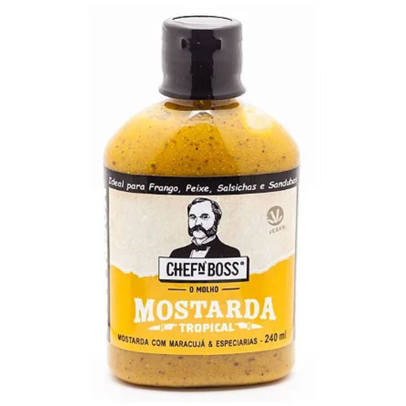 Mostarda Tropical com Maracujá e Especiarias Chef n&apos; Boss Frasco 240ml