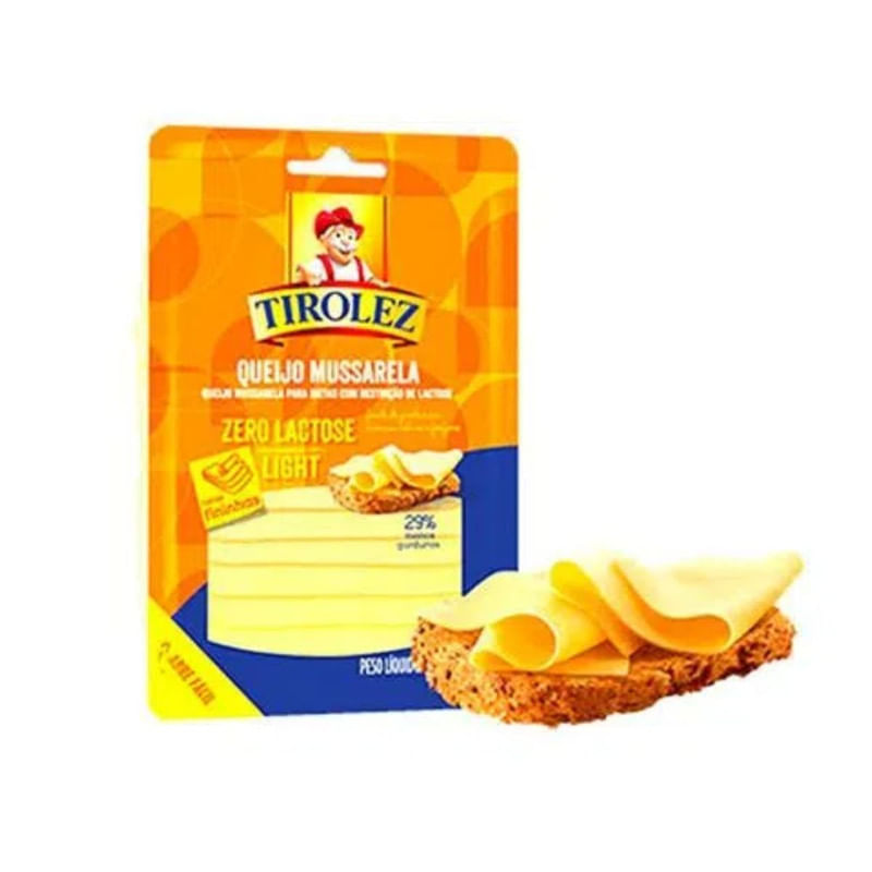 Mussarela Tirolez Zero Lactose Fatiada Kg