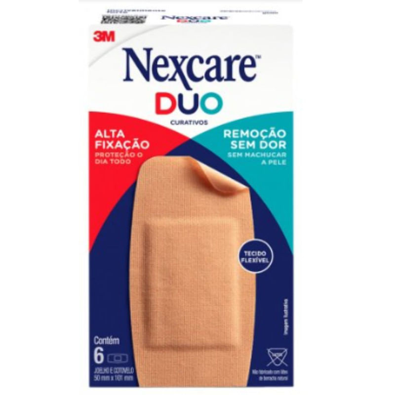 Nexcare Duo Joelho e Cotovelo Caixa 6 Unidades