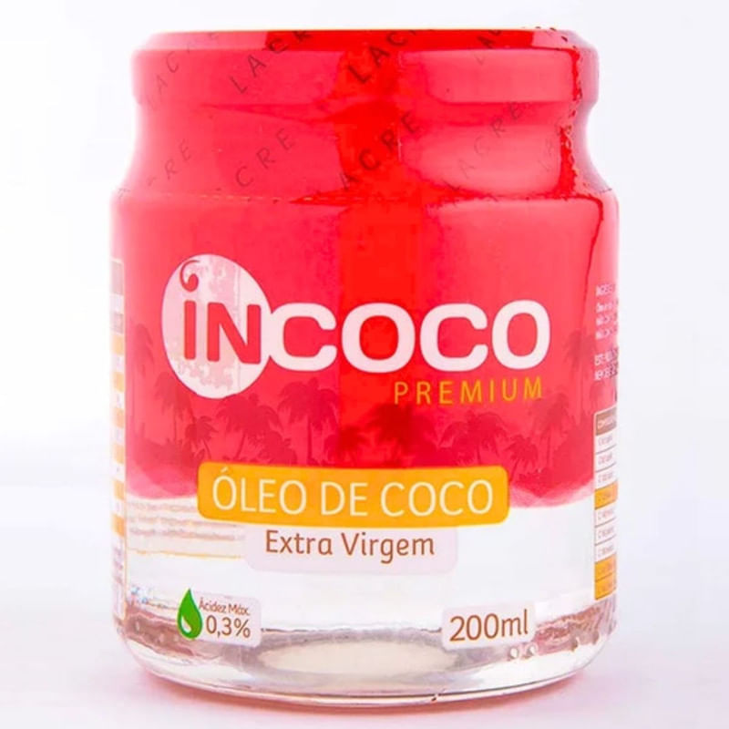 Óleo de Coco Extra Virgem Incoco Premium 200ml