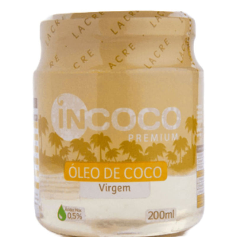 Óleo de Coco Virgem Incoco Premium Pote 200ml