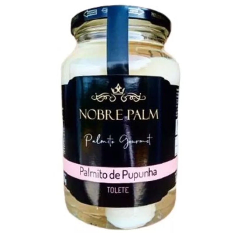 Palmito de Pupunha em Conserva Nobre Palm Tolete Vidro 300g