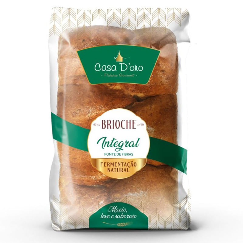 Pão Brioche Integral Family Casa D&apos;oro Pacote 300g