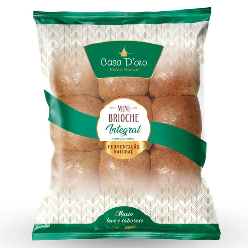 Pão Brioche Integral Kids Casa D&apos;oro Pacote 270g