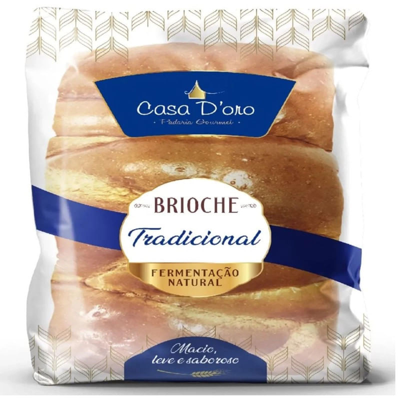 Pão Brioche Tradicional Family Casa D&apos;oro Pacote 300g