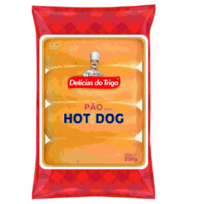 Pão Para Hot Dog Delicias do Trigo 250g