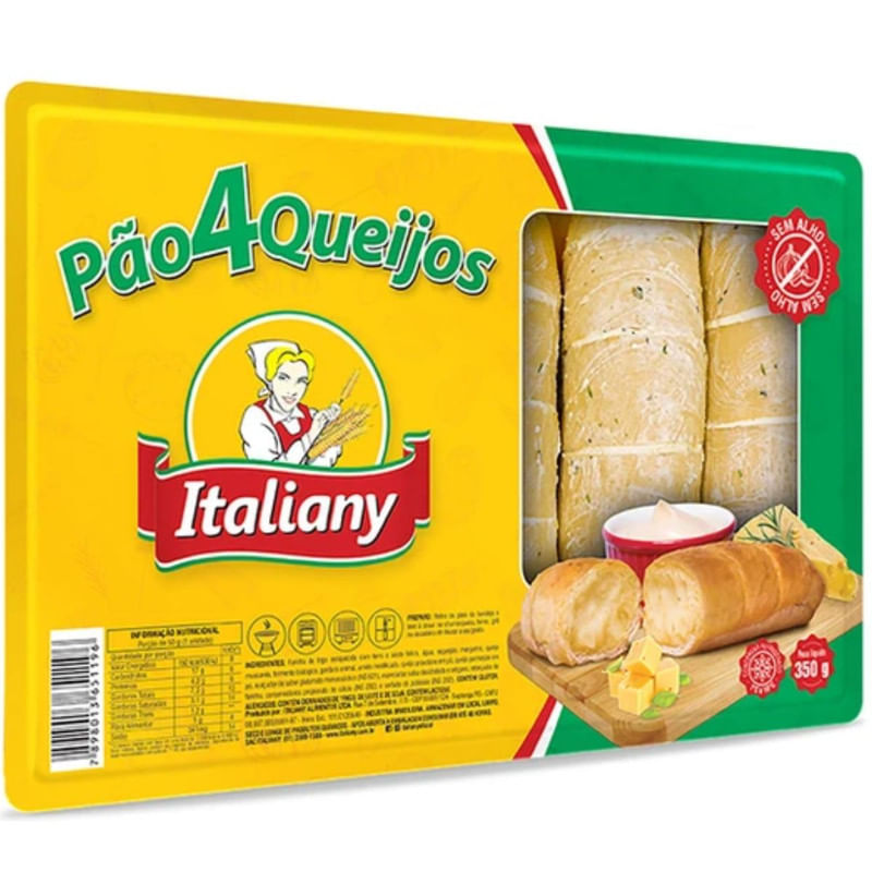 Pão Recheado 4 Queijos Italiany 350g