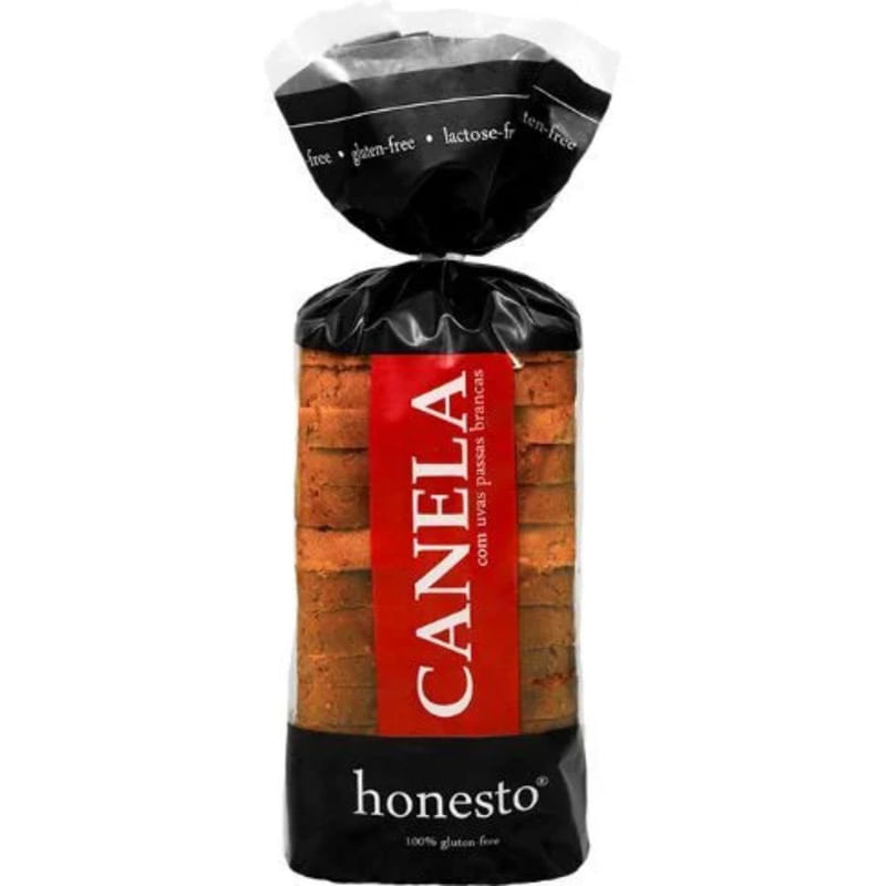 Pão de Forma com Canela sem Glúten Honesto Pacote 500g