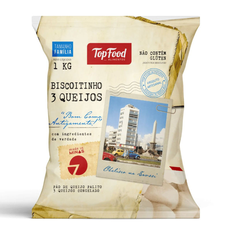 Pão de Queijo Palito Tradicional Top Food 1Kg