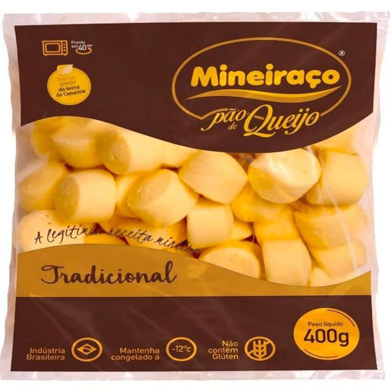 Pão de Queijo Tradicional Mineiraço Pacote 400g