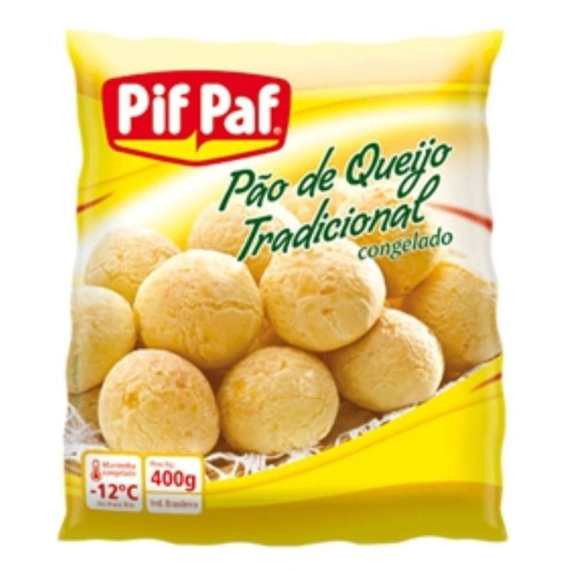 Pão de Queijo Tradicional Pif Paf Congelado Pacote 400g