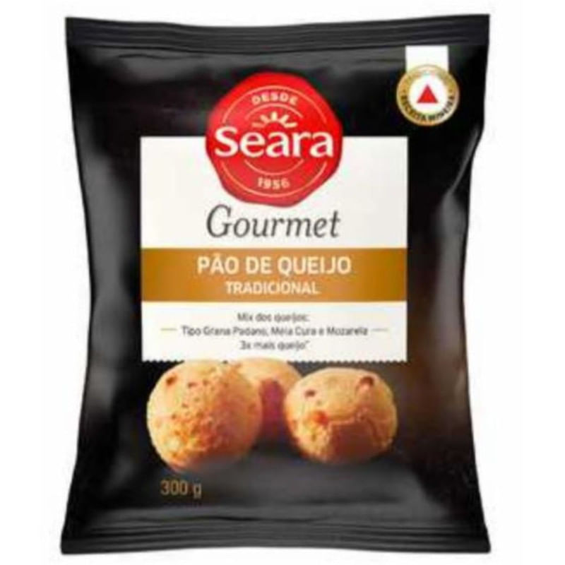 Pão de Queijo Tradicional Seara Gourmet Congelado Pacote 300g