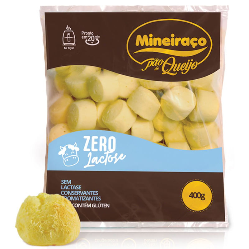 Pão de Queijo Zero Lactose Mineiraço Pacote 400g