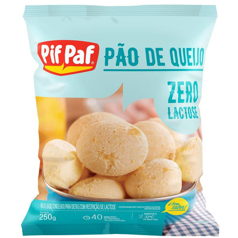 Pão de Queijo Zero Lactose Pif Paf Pacote 250g