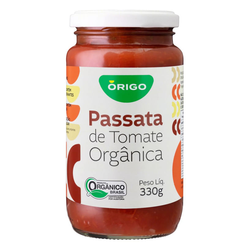 Passata de Tomate Orgânica Origo Vidro 330g