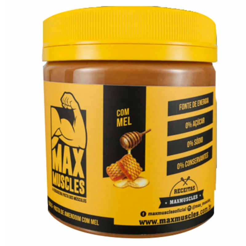 Pasta de Amendoim com Mel Max Muscles 500g