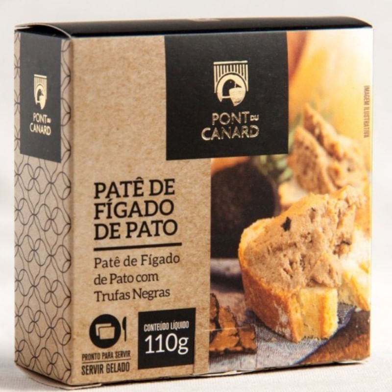 Patê de Fígado de Pato com Trufas Negras Pont Du Canard Caixa 110g