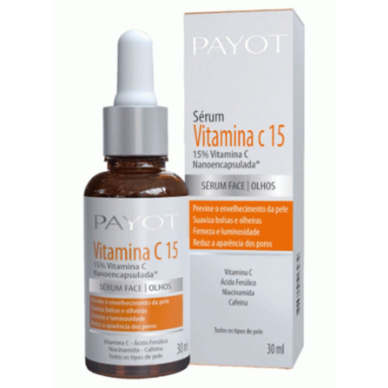 Payot Vitamina C15 Serum para Face e Olhos com 30 ml