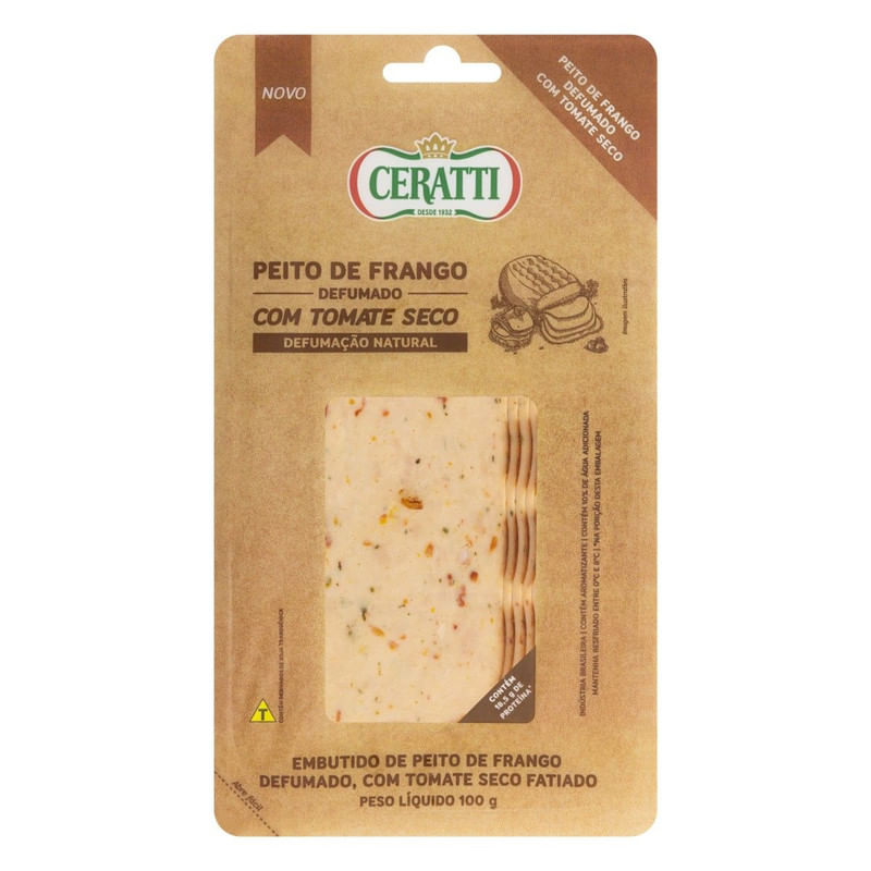 Peito de Frango Tomate Seco Ceratti Fatia 100g