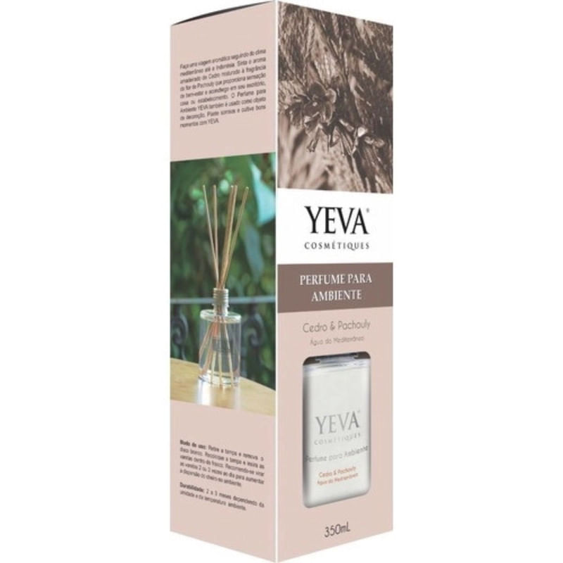 Perfume para Ambiente Yeva Águas do Mediterrâneo Cedro &amp; Pachouly com 350 ml