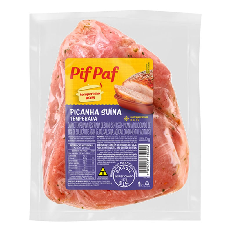 Picanha Suína Temperada Resfriada Pif Paf Kg