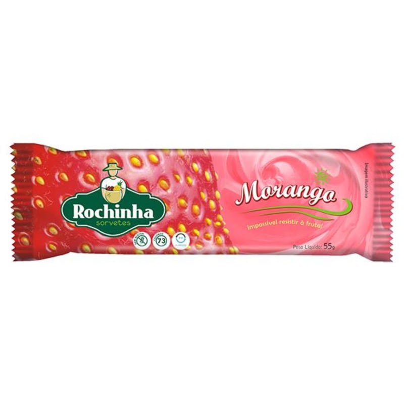 Picolé de Morango Rochinha Com 55g