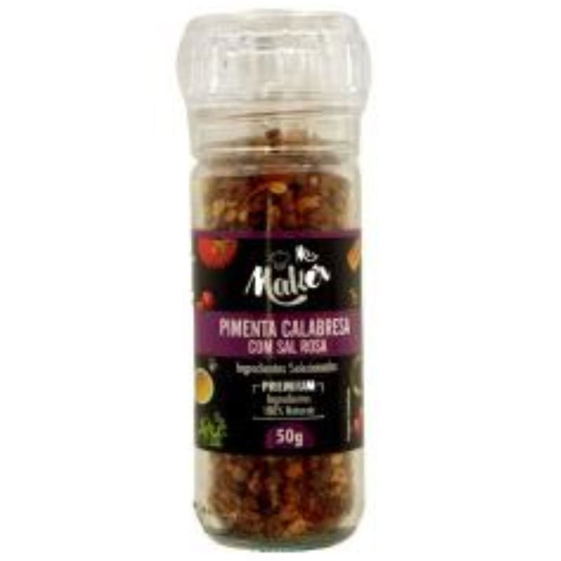 Pimenta Calabresa com Moedor Mrs Maker Frasco 50g