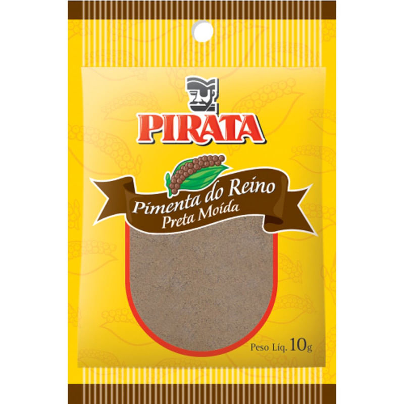 Pimenta do Reino Preta Moída Pirata Sachê 10g