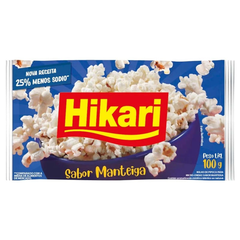 Pipoca para Microondas sabor Manteiga Hikari 100g