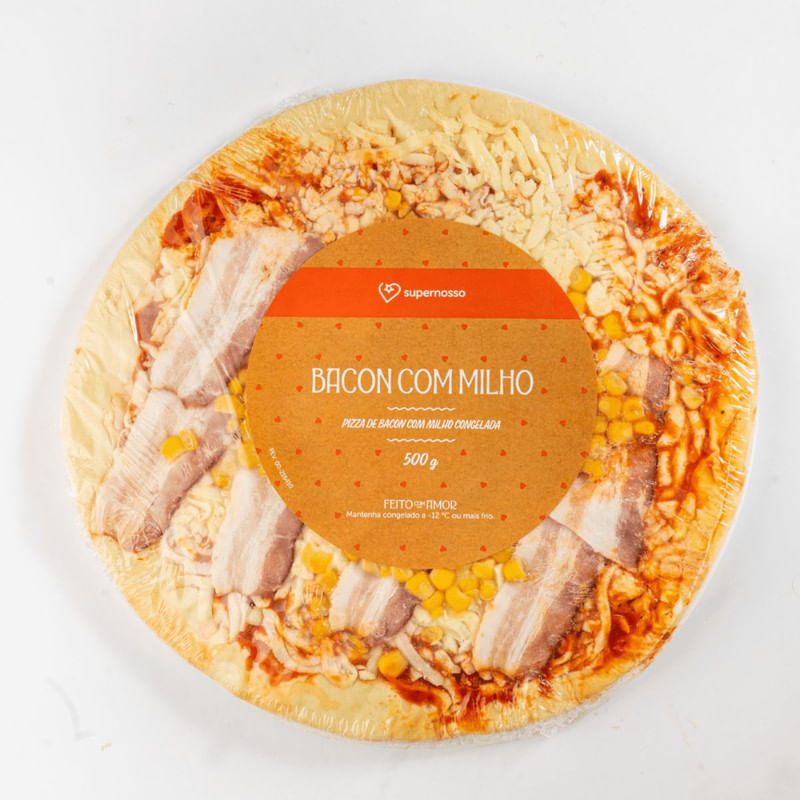 Pizza Milho com Bacon Congelada Super Nosso com 500 g