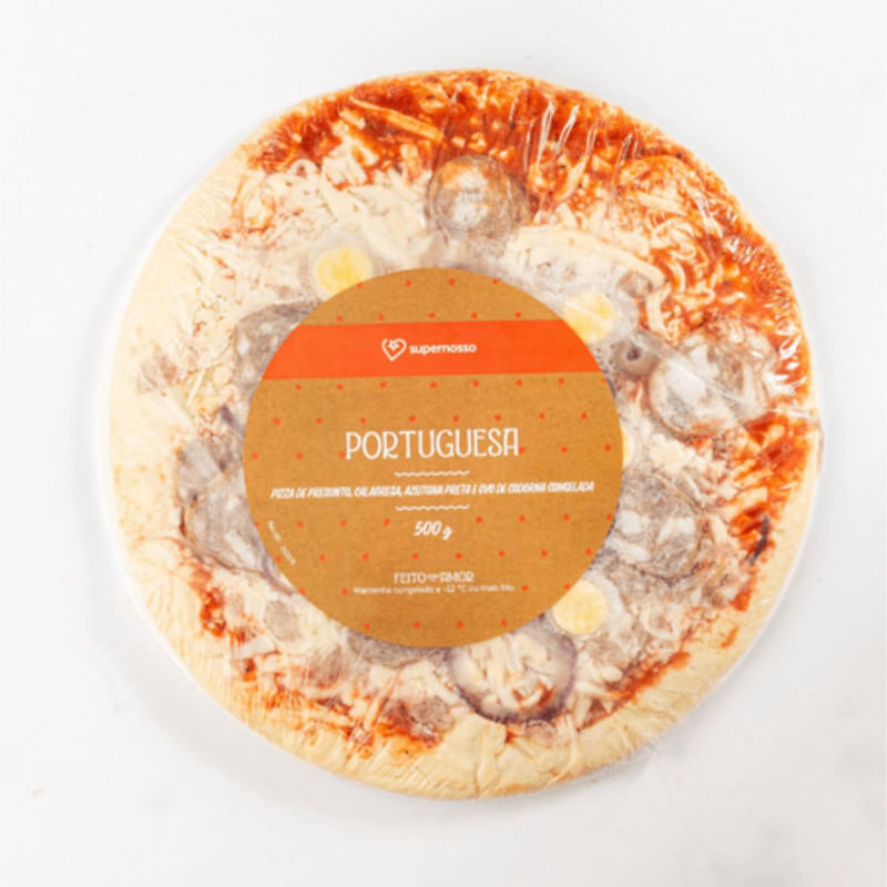 Pizza Portuguesa Congelada Super Nosso com 500 g