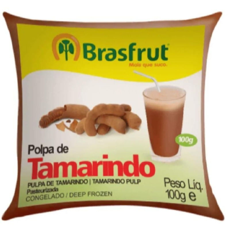 Polpa Congelada de Tamarindo Brasfrut Embalagem 100g