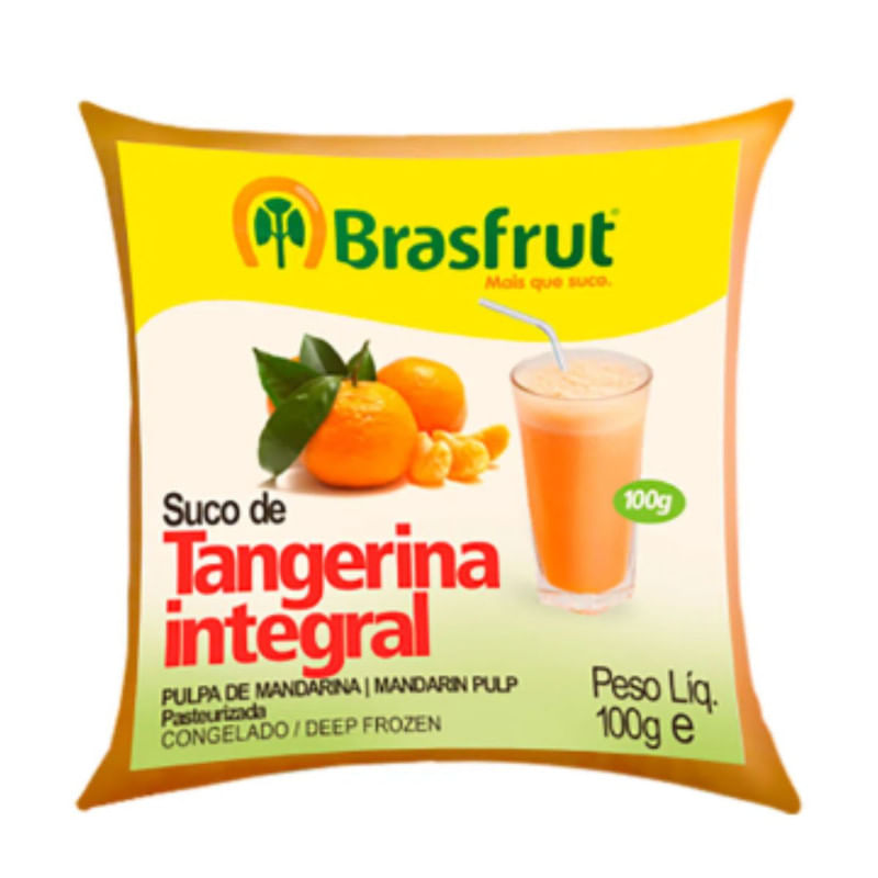 Polpa De Fruta Tangerina Brasfrut  4 Unidades de 100g