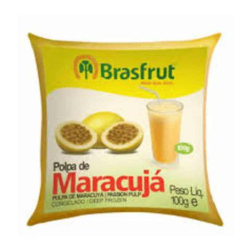 Polpa De Maracujá Brasfrut   4 Unidades De 100g