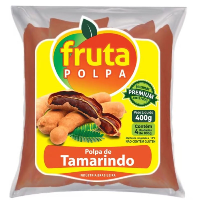 Polpa de Tamarindo Premium Fruta Polpa Pacote 400g