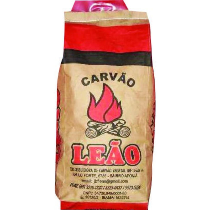 Carvão Vegetal Leão 5Kg