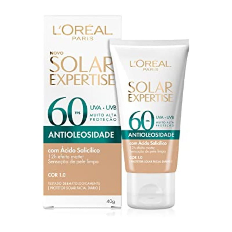 Protetor Solar Facial FPS 60 Cor Clara FPS 40 L&apos;Oreal Paris 40g