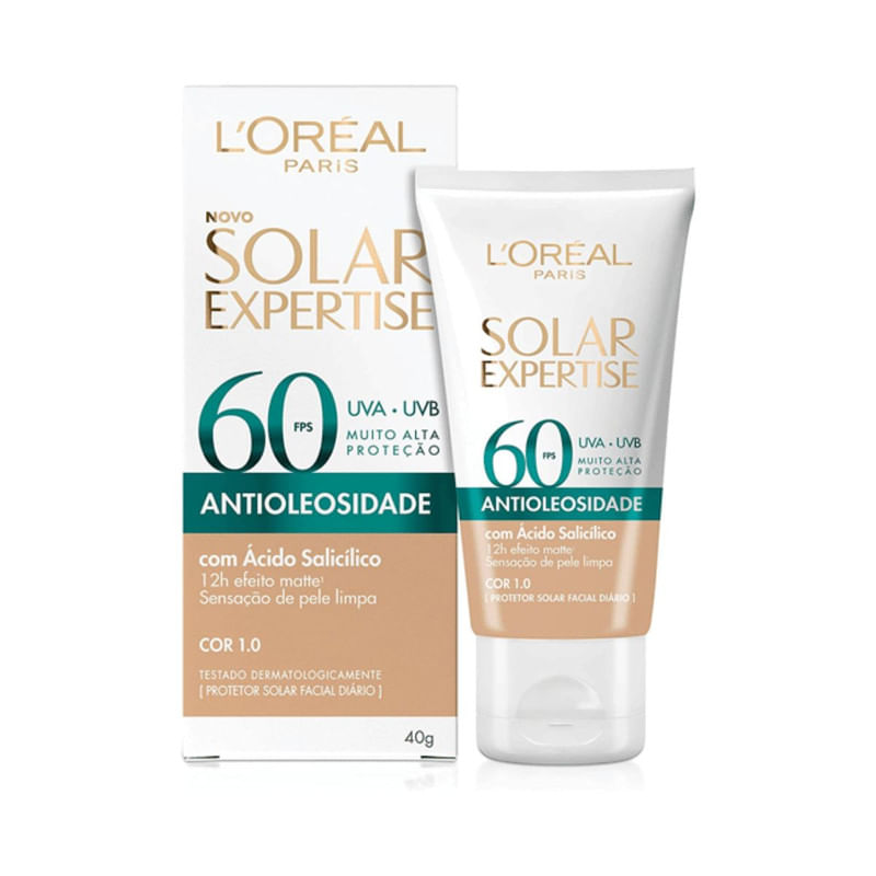 Protetor Solar Facial FPS 60 Cor Média L&apos;Oreal Paris 40g