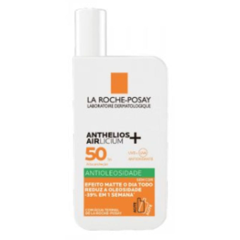 Protetor Solar Facial La Roche-Posay Anthelios Airlicium Fluido Antioleosidade sem Cor FPS 50 com 40 ml