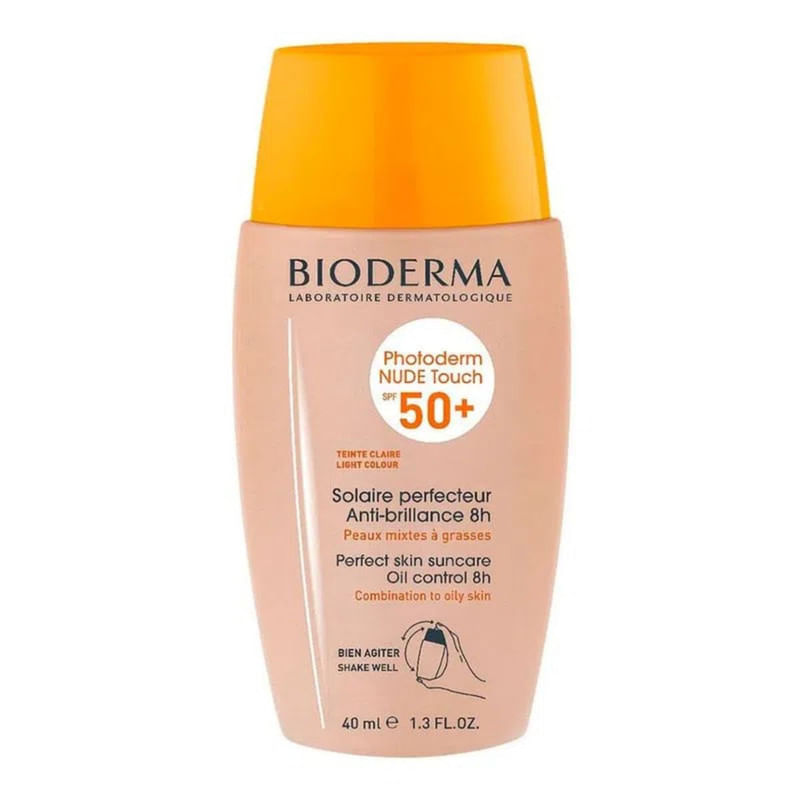 Protetor Solar Photoderm Nude Touch FPS 50 Muito Claro Bioderma Com 40ml