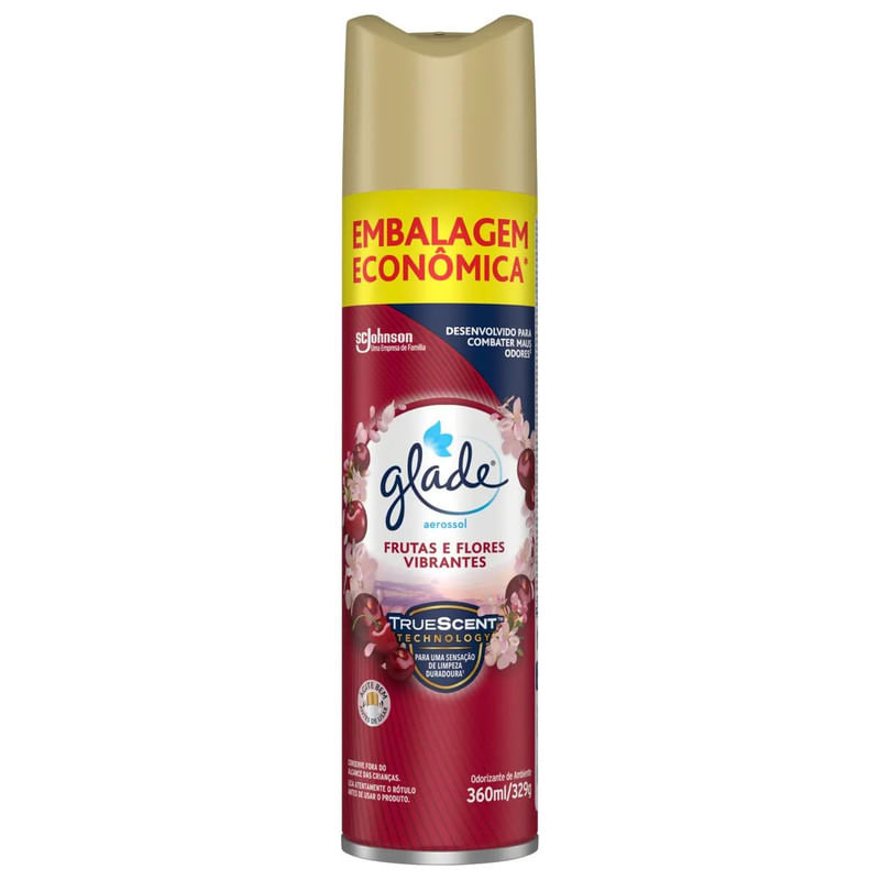 Purificador Glade Frutas e Flores Vibrantes Aerossol 360ml