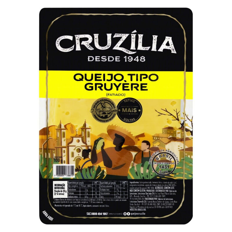 Queijo Gruyere Fatiado Crulizia 100g