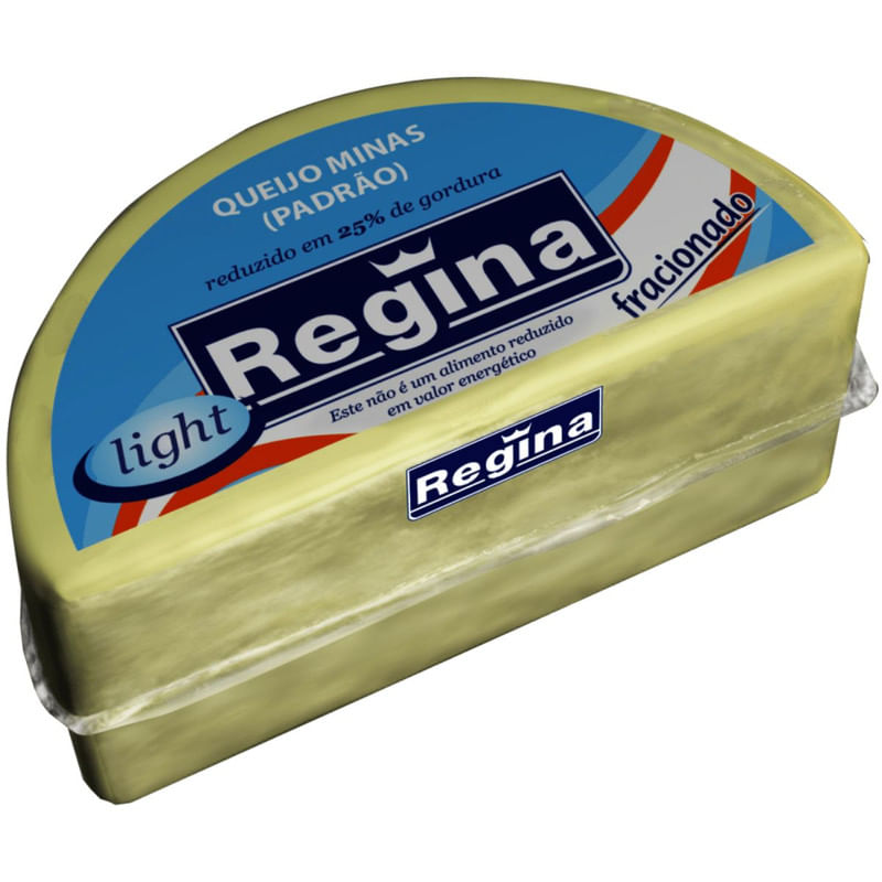 Queijo Minas Regina Padrão Light Fração com 1 Kg