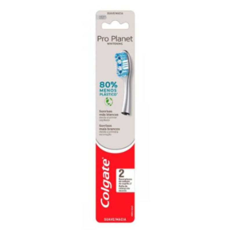 Refil para Escova de Dente Colgate Pro Planet com 2 Unidades