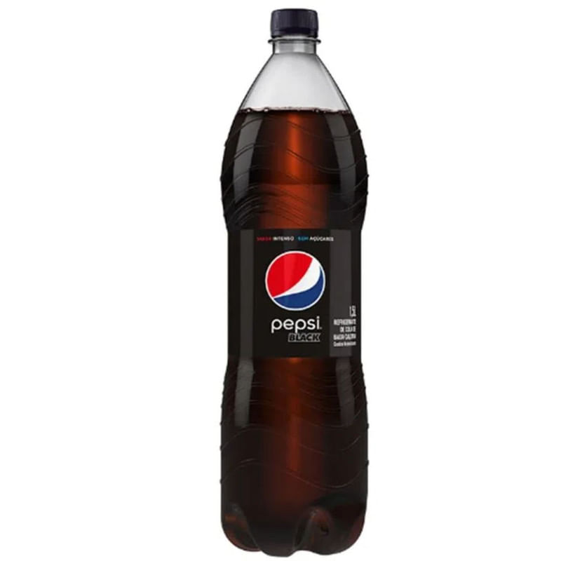 Refrigerante Pepsi Black Sabor Cola sem Açúcares Garrafa 1,5L