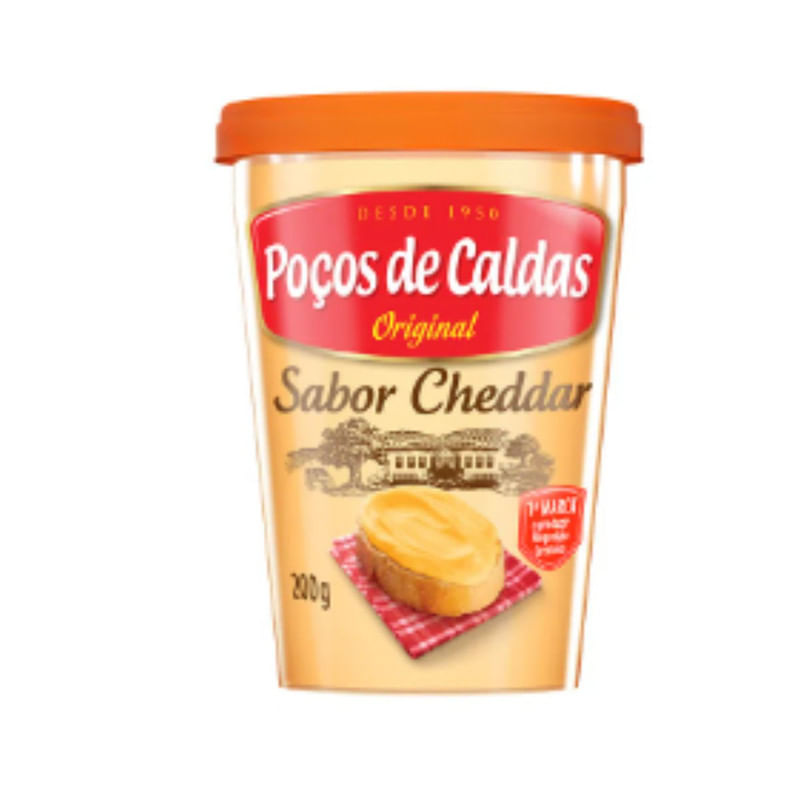 Requeijão Cheddar Poços De Caldas 200g