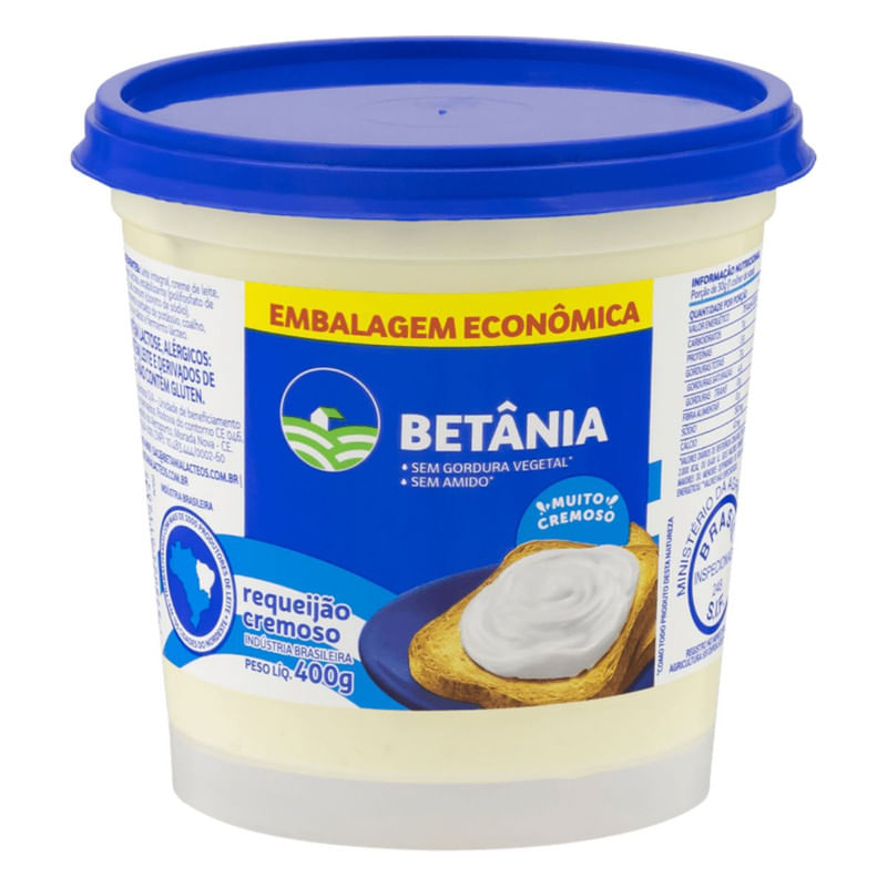 Requeijão Cremoso Tradicional Betânia Pote 400g